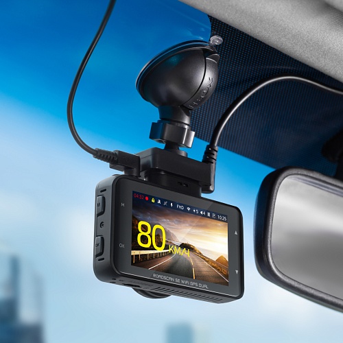 Видеорегистратор с GPS/ГЛОНАСС отслеживанием iBOX RoadScan SE WiFi GPS Dual + Камера заднего вида iBOX RearCam FHD11